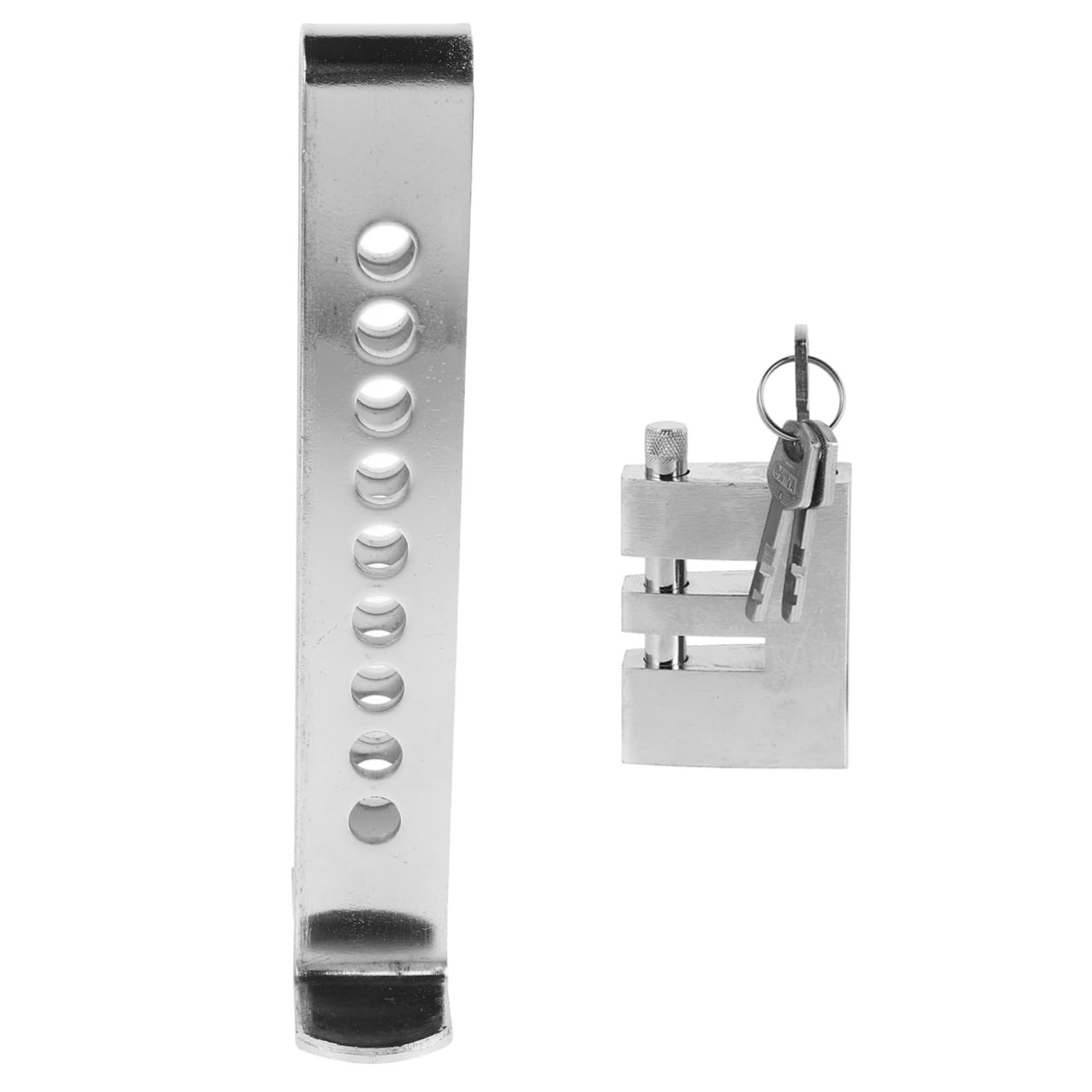 Antivol de Volant de Voiture U en Fer Réglable Rétractable Argenté | Sécurité Auto, pour Volant et Frein, Design Multifonction, Format Ajustable, Structure Robuste