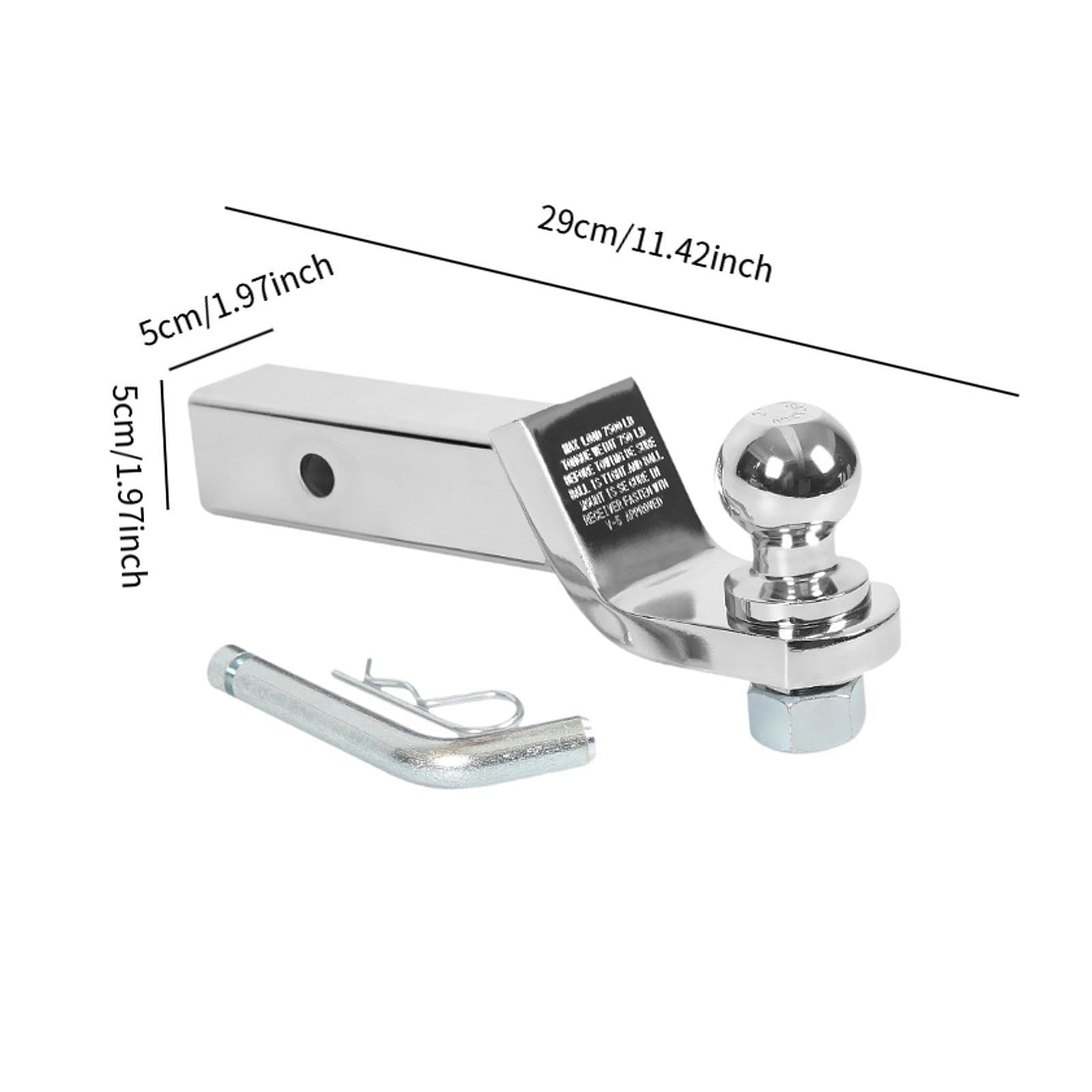 Supporto per Sfera di Aggancio Del Rimorchio, Accessorio per Ricevitore di Gancio di Traino a Lingua, Versatile E Facile Da Installare, Realizzato in, Argento