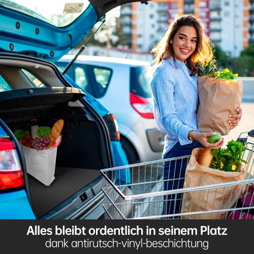 HAYATEC Universal Antirutschmatte Auto Kofferraum Schutzmatte 120x100cm Gummimatte Kofferraummatte rutschfeste Unterlage Schwarz Wasserdicht zuschneidbar für maximalen Schutz & Sauberkeit