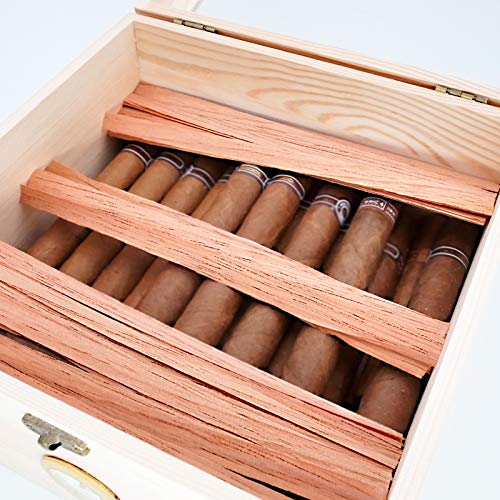 100 Packs Spanish Cedar Cigar Lighter Cedar Wood Spills Strips Sticks