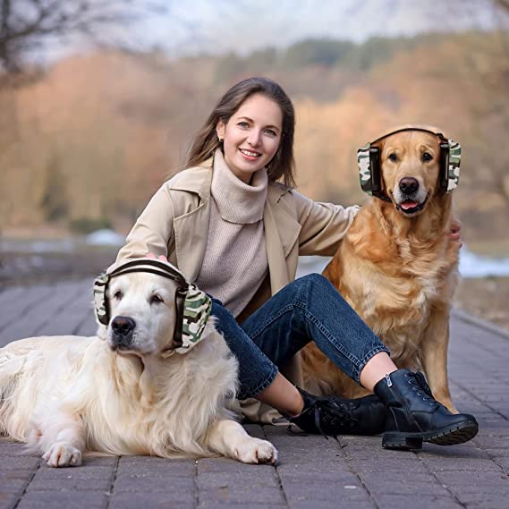 Hunde-Ohrenschützer Mit Geräuschunterdrückung – Gehörschutz Für Angst & Stress, Tarnfarbe
