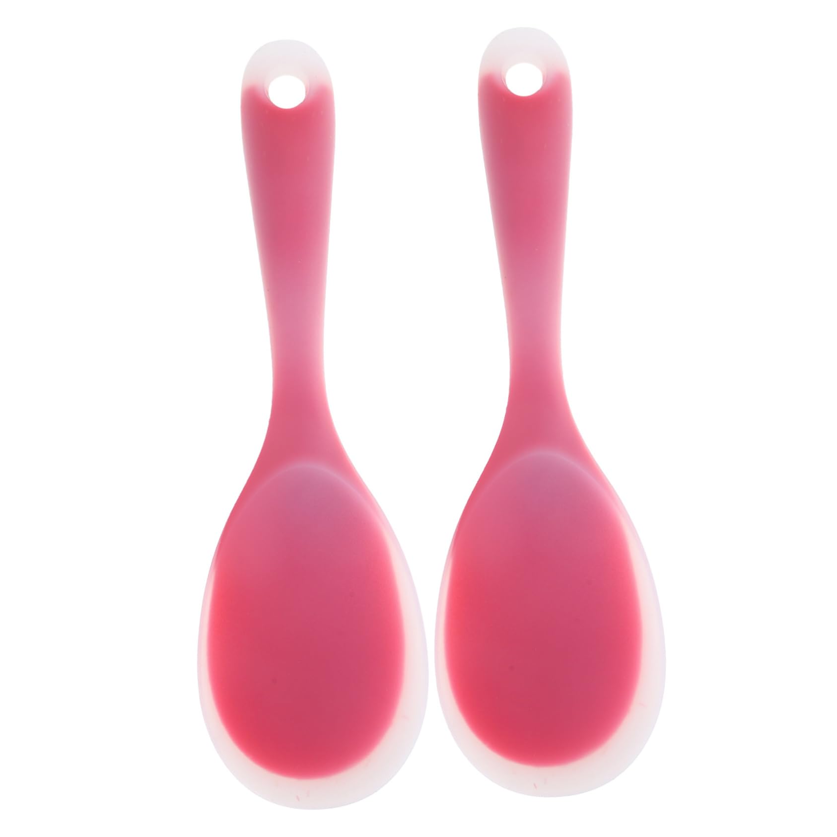 VINTORKY 2pcs Tableware Dinnerware Creative Flatware Non Stick Rice Paddle Silicon Rice Spoon Rice Serving Spoon Non-stick Food Serving Scoop Rice Scooper Kitchen Paddle Rice Spatula Pink
