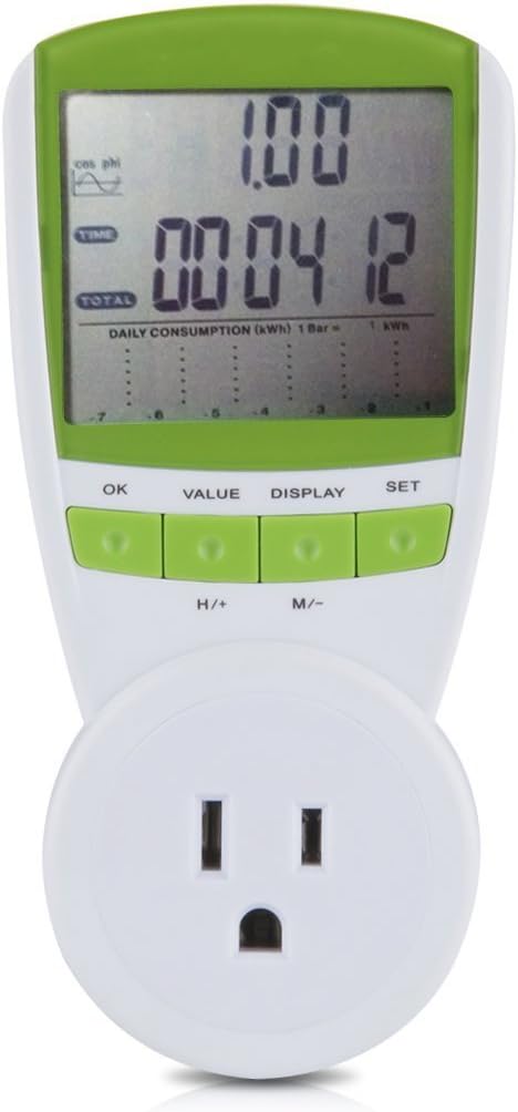 Ouryes Programmable Plug-in Timer Socket, Digital Timer Switch Energy-Saving Outlet for Lights and Appliances (TS-838)