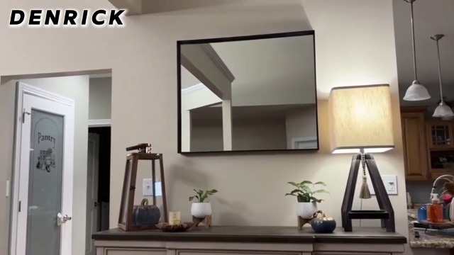 Amazon.com: Brushed Metal Thick Frame Bathroom Mirror 24 x 30 Inch
