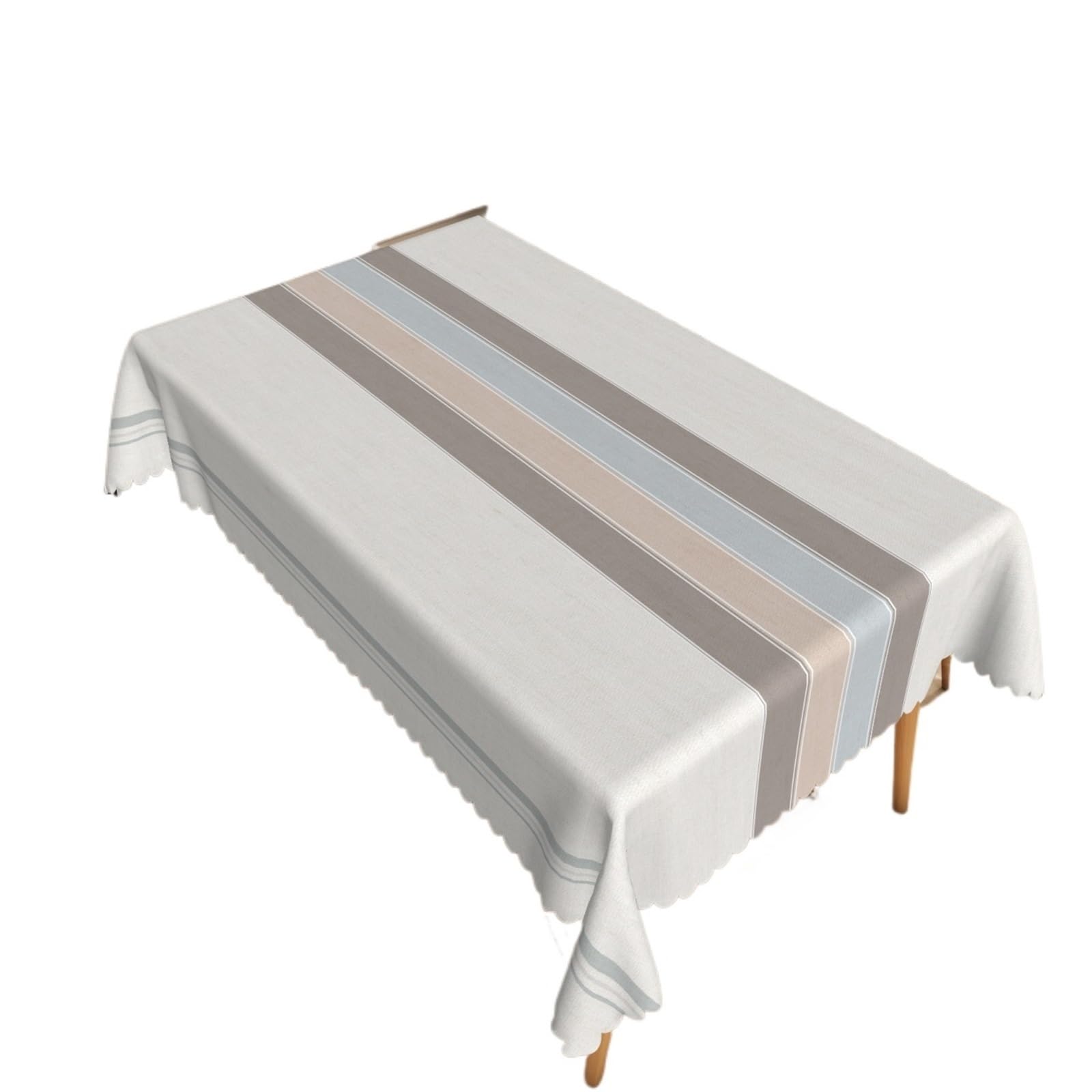 FonHNDG Striped Tablecloth Simple Striped Rectangle Tablecloth Birthday Party Wedding Picnic Wachable Table Cloth Home Hotel Restaurant Dining Cover(Color5,140x240cm)