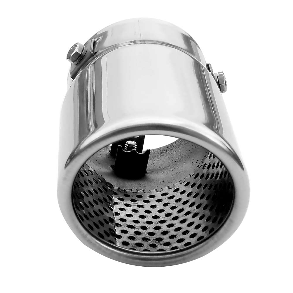 Embout D'echappement De Voiture En Acier Inox 63mm Chrome Universel