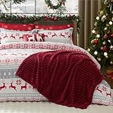 Bedsure Christmas Queen Comforter Set - 5 Pieces...
