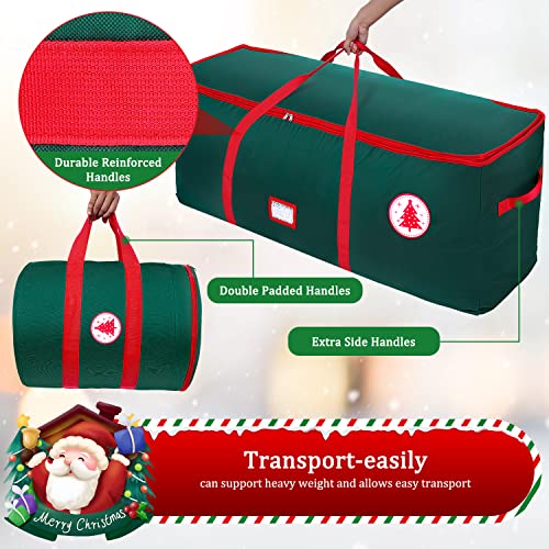 Nvrgiup Large Christmas Tree Storage Bag, Fits Up To 7.5 Ft Artificial Disassembled Trees With Durable Handles, Sleek Dual Zipper & Tag Card, Waterproof Tear-Proof Holiday Xmas Bags Box For Years Use #TOP3
