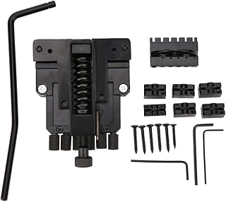 Puente de guitarra eléctrica sin cabeza, Juego de cordal de silla de montar de 6 cuerdas con accesorios para llaves