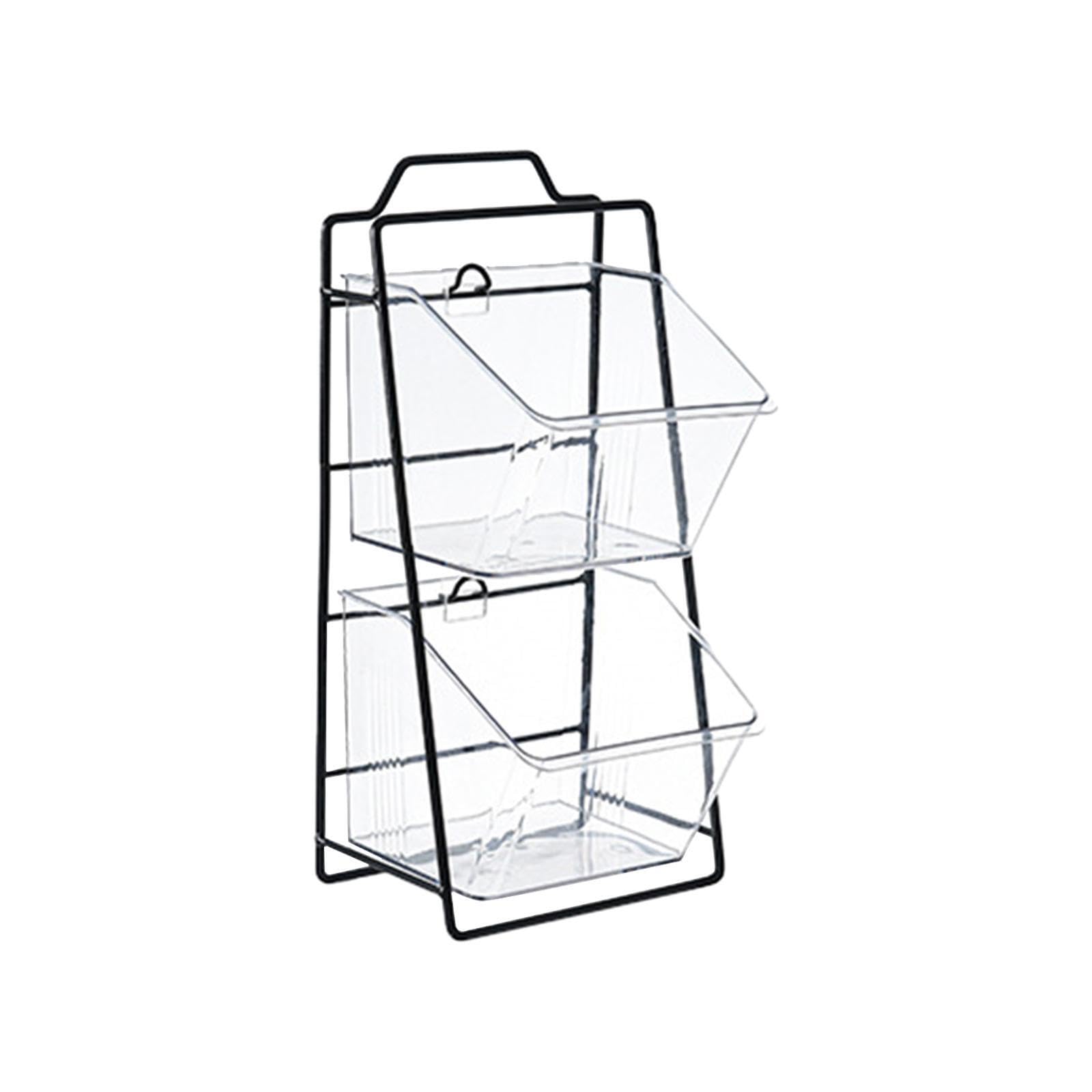 PUXZYAX Effortlessly Organize Kitchen With Stovetop Storage Rack Offering Functional Solutions Without Any Installation Needed Cabinet Storage Basket Stovetop , 2 grids