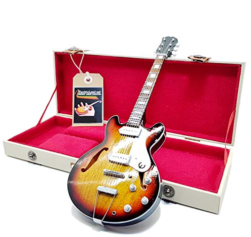 Guitare miniature John Lennon Beatles Casino idée cadeau originale avec étui rigide