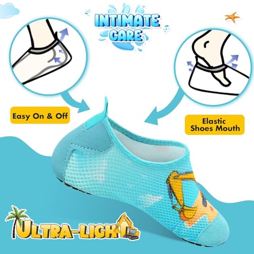Toddler & Kids Water Shoes, Non-Slip Aqua Shoes for Boys & Girls, Lightweight Quick-Dry Sport Shoes for Beach & Swim4