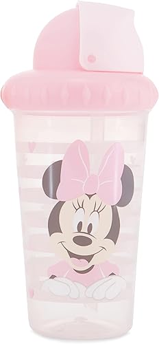 Miniatura 5 de Disney Vasos para sorber para niños y niñas  Paquete de dos vasos para sorber de 10 onzas con popote y tapa, botella de agua de viaje azul duradera