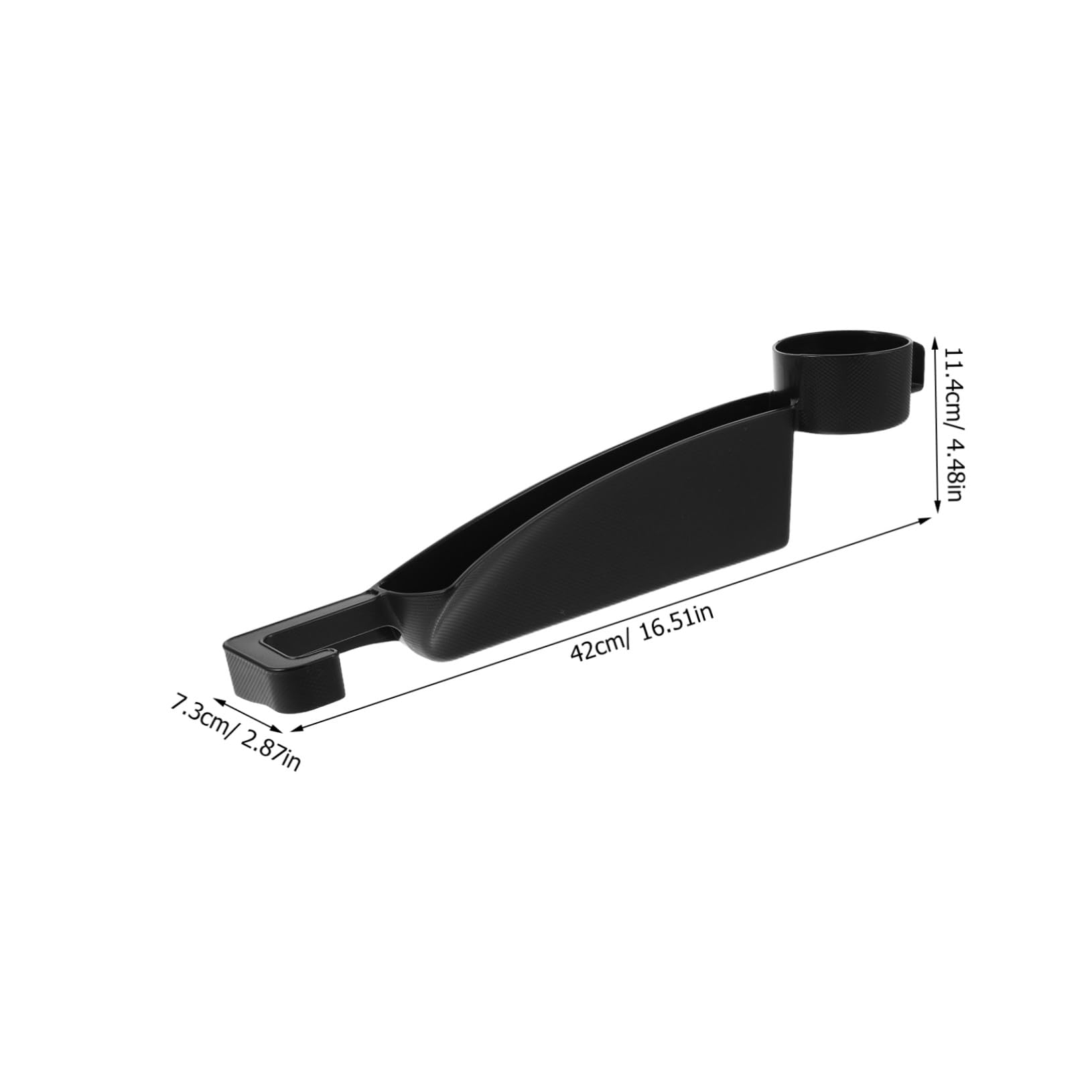 Caja de almacenamiento para huecos de coche Organizador de almacenamiento de SUV organizador de asiento de coche contenedor abs Black