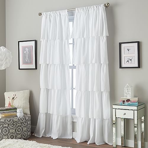Curtainworks Flounced Ruffle Rod Pocket one Curtain...