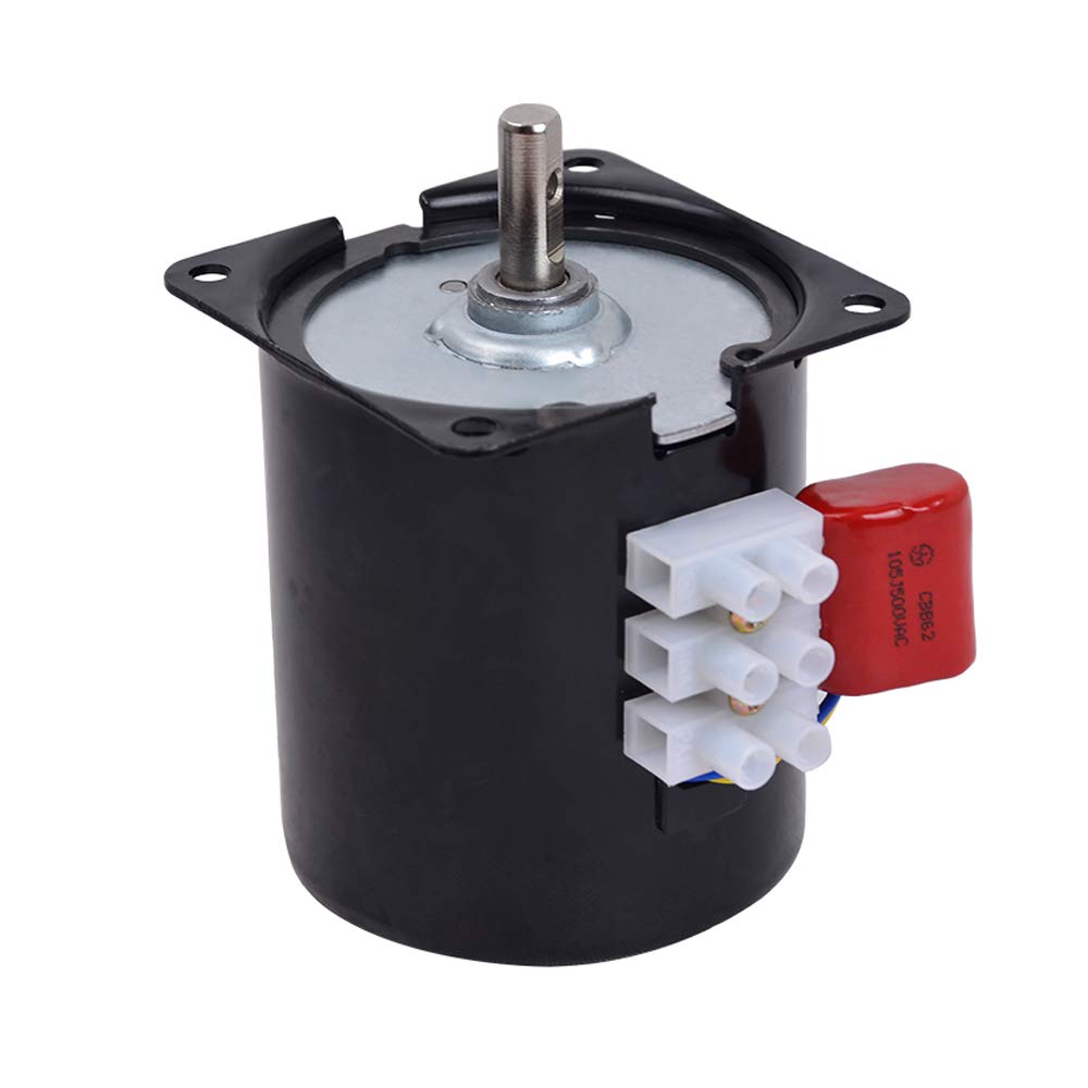 Toplionace Motor Reductor de 220V CA, Motor Síncrono de Imán Permanente 60KTYZ/68KTYZ/70KTYZ con Soporte, 2,5-110rpm (68KTYZ, 5rpm)