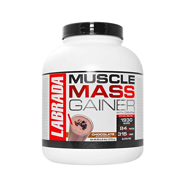Labrada Nutrition Muscle Mass Gainer, Chocolate, 6 Pound (Packaging May Vary)