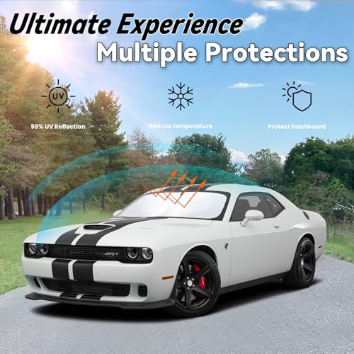 Image of Windshield Sun Shade for Dodge Challenger 2015-2023
