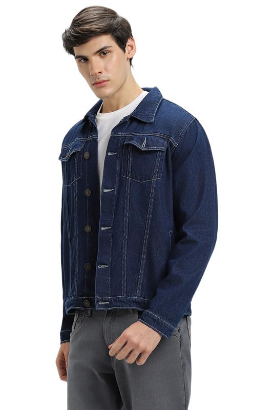 Image of DENNIS LINGO Cotton Men's Standard Length Denim Jacket