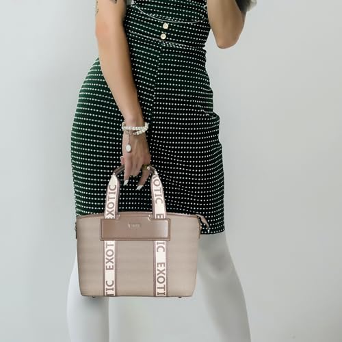 Image of EXOTIC Women's Canvas Handbag with Detachable Sling Strap | Stylish Tote for Work & Everyday Use