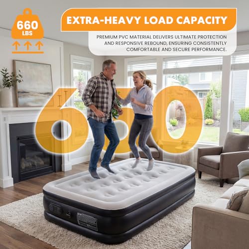 image for NEWBULIG Twin Air Mattress 18 Inch with Built-in High Capacity Pump, I