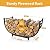 Curved Firewood Rack, 30 Inch Indoor Outdoor Log Firewood Holder, Metal Fireplace Wood Storage, Waterproof & Rustproof