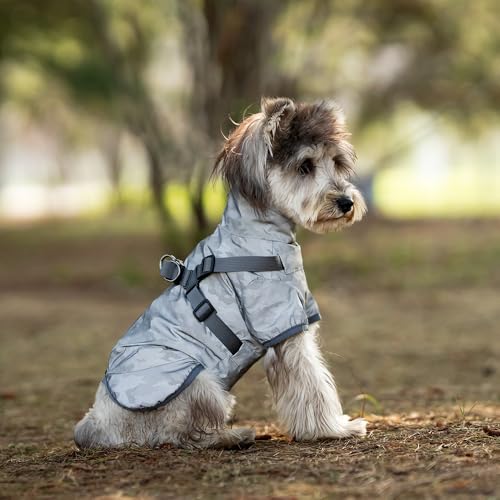 BT Bear Small Dog Raincoat,Dog Rain Jacket with Harness Reflective Raincoat Waterproof Dog Raincoat for Small Dogs,Camouflage L - Image 2