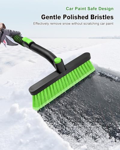 SEAAES Ice Scraper with Snow Brush for Car Windshield - image 2