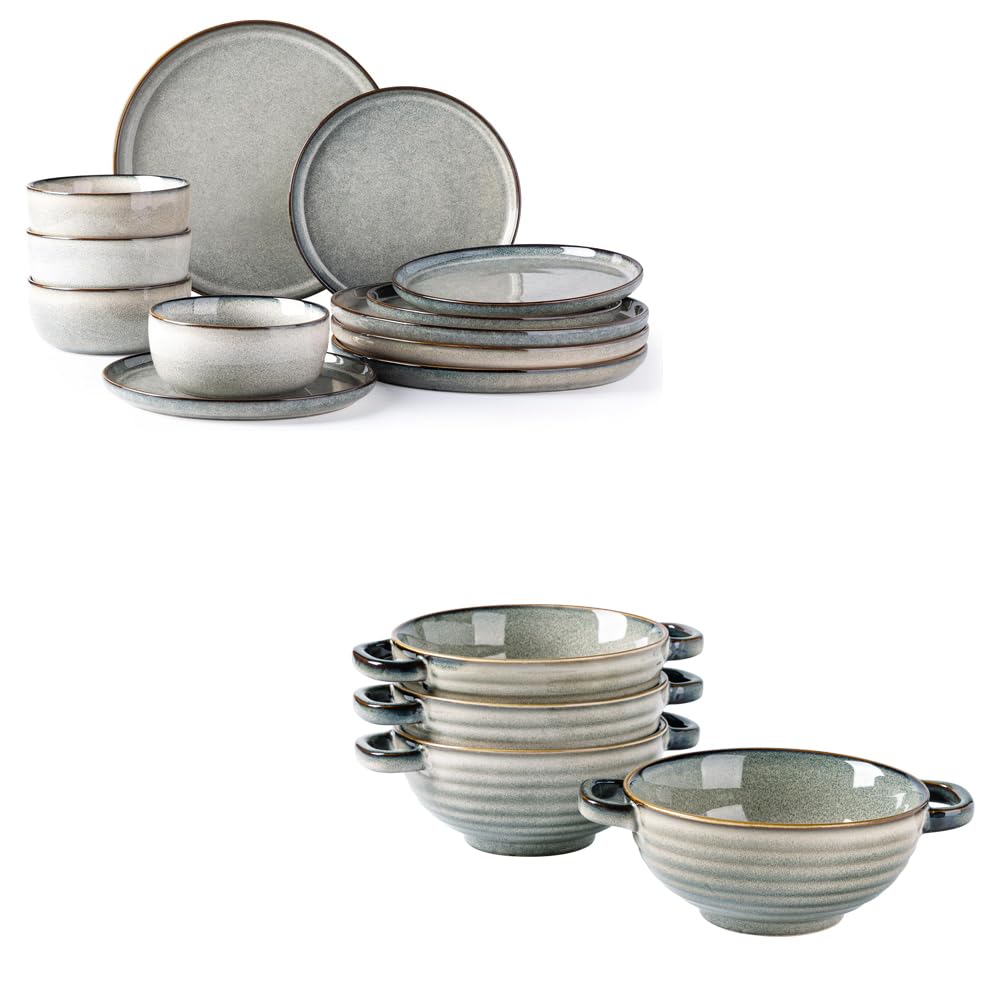 Amazon.com | GBHOME Ceramic Dinnerware Sets With Soup Bowl Set ...