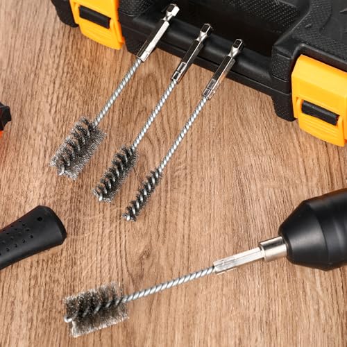 Conjunto de 4 escovas de arame de aço inoxidável para furadeira de aço inoxidável, conjunto de escov