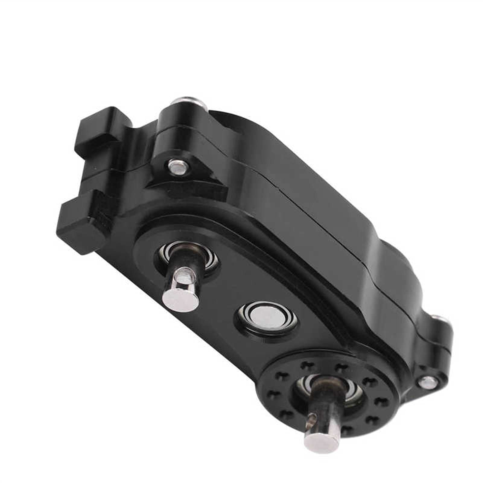 313mm rozstaw osi metalowa rama podwozia części zamienne do skrzyni transferowej nadające się do części zamiennych do samochodów gąsienicowych 1/10 (kolor: tytan) ( Color : Black )