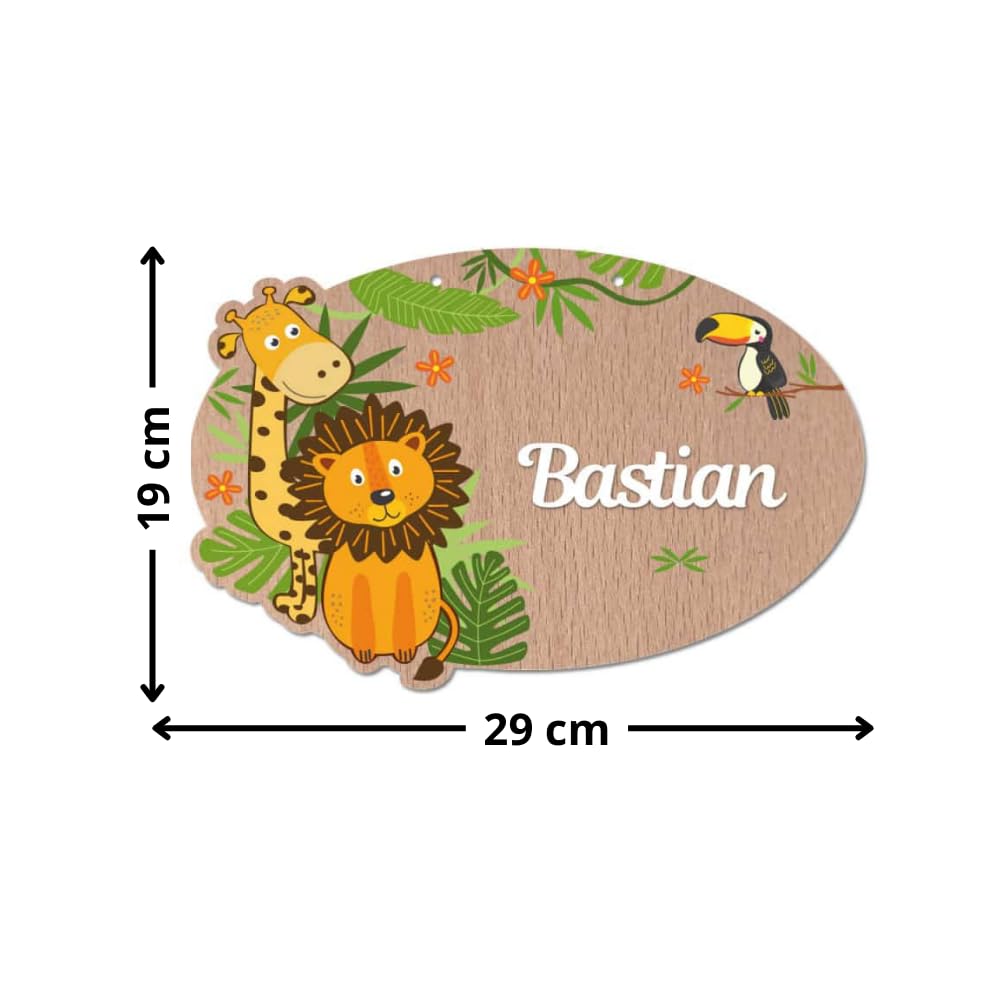 Plaque prénom personnalisée 20 cm - Style d'écriture au choix