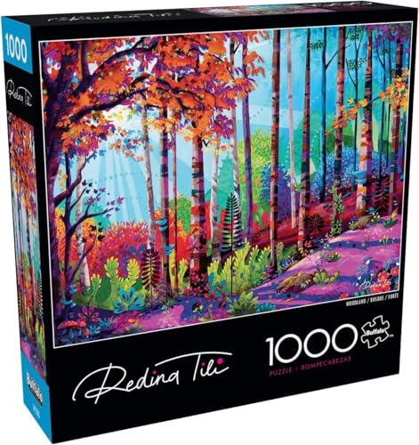 Buffalo Games - Redina Tili Woodland - Rompecabezas Jigsaw de 1000 Piezas para Adultos | Arte de Redina Tili, Hecho en USA, Cartón Reciclado, Tamaño Terminado 26.75 x 19.75 in, Incluye Póster, Ideal para Regalo miniatura 1