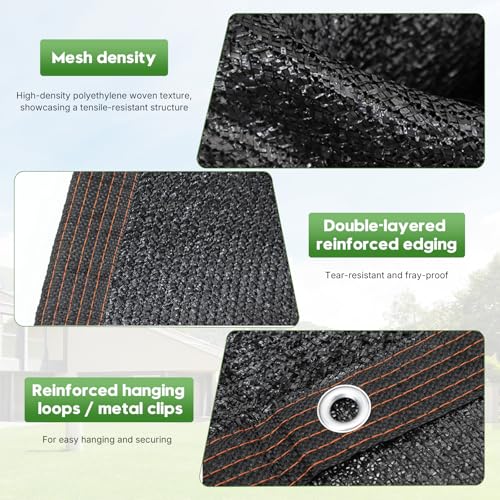 Tela de sombra para patio y plantas Storystore red de sombreo 3x4 metros 5