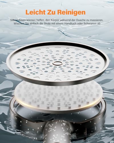 Cobbe Duschkopf mit Filter, Hochdruck Handbrause mit Schlauch, 6 Strahlarten Duschkopf Wassersparend mit Filtration in 20 Schichten… – Ansicht 6