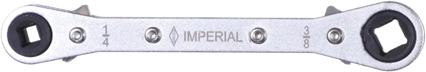 Imperial Tool 127C HVAC Service Ratchet Wrench for HVAC Refrigeration and Air Conditioning, 1/4", 3/8", 3/16" and 5/16"