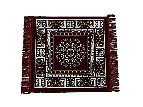 Image of Polyester Fabric Multipurpose Pooja Mat (Maroon Red, Standard)