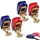 4 PCS Polklemmen 12V, Anschlussklemmen Klemmen Schnellverschluss Set für Boot KFZ PKW (2 Paare, Plus 19 mm Minus 17 mm, Blau Rot) Klemme Pol Anschlussklemmen Auto Camping Solar