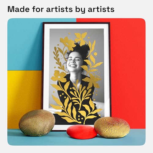 Image of ARTISTRO 5 Gold Acrylic Paint Markers - Paint Pens for Drawing - For Fabric, Rock, Glass, Wood, Molds - Arts & Crafts Gift for Adults, Teens, Kids, Classroom Must Haves & School Supplies