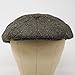 Borges & Scott Dingwall 8 Piece Flat Cap - 100% Handwoven Wool - Harris Tweed - Water Resistant - Woodland - 60cm