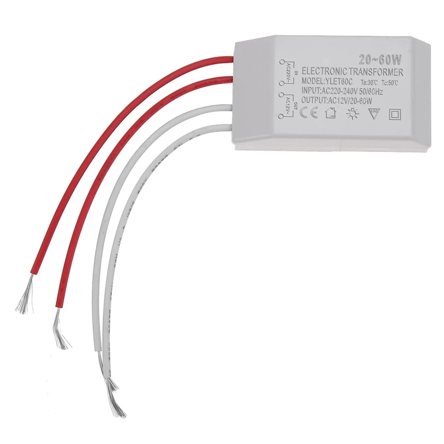 LED Lighting 20-60W AC 220V to AC 12V LED Driver Low Voltage Halogen Lamp Power Supply Adapter for LED Strip Light