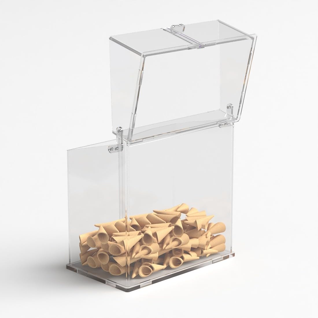 Porta coni porta cialde gelato in plexiglass trasparente - Misure: 32x20x H36 cm