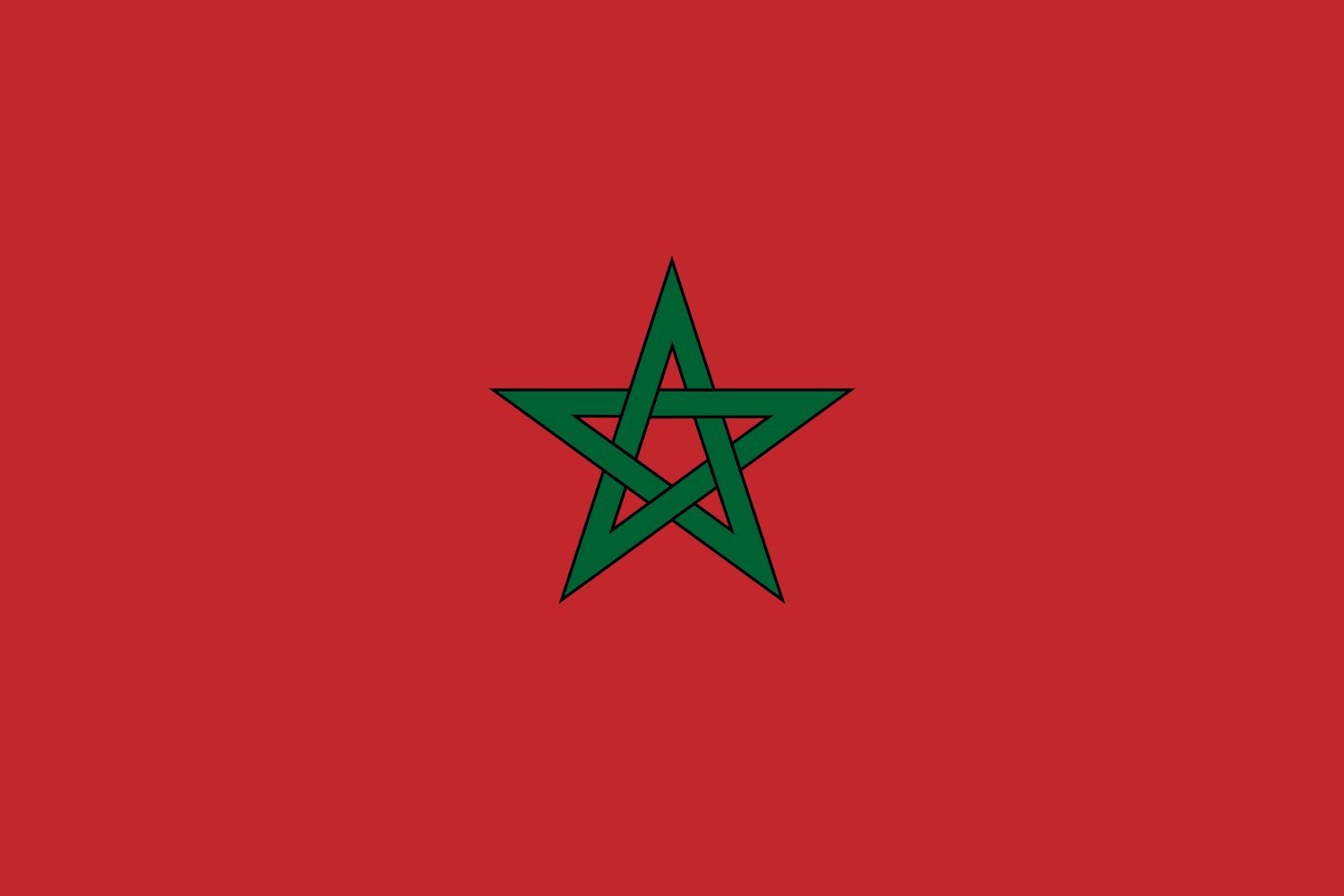 Drapeau Morocco 1/6 grand format pour célébrer avec un emblème précis