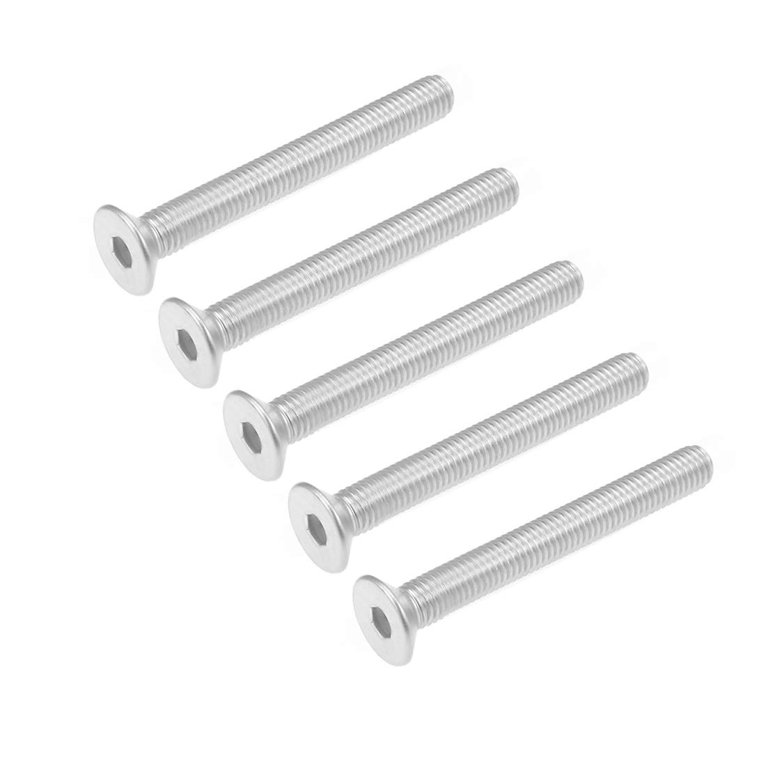 Vis à tête plate hexagonale M8x65mm en acier inoxydable 304 pour vos assemblages durables
