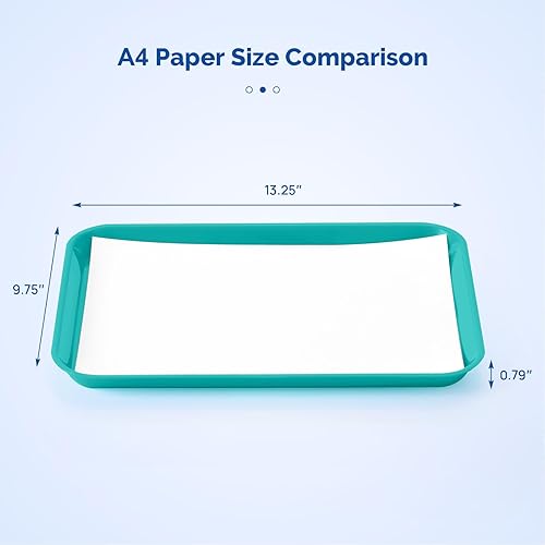 Miniatura 5 de JMU 20 bandejas dentales a granel autoclave de plástico para procedimientos planos, bandeja de configuración de 13.25 x 9.75 pulgadas, tamaño B