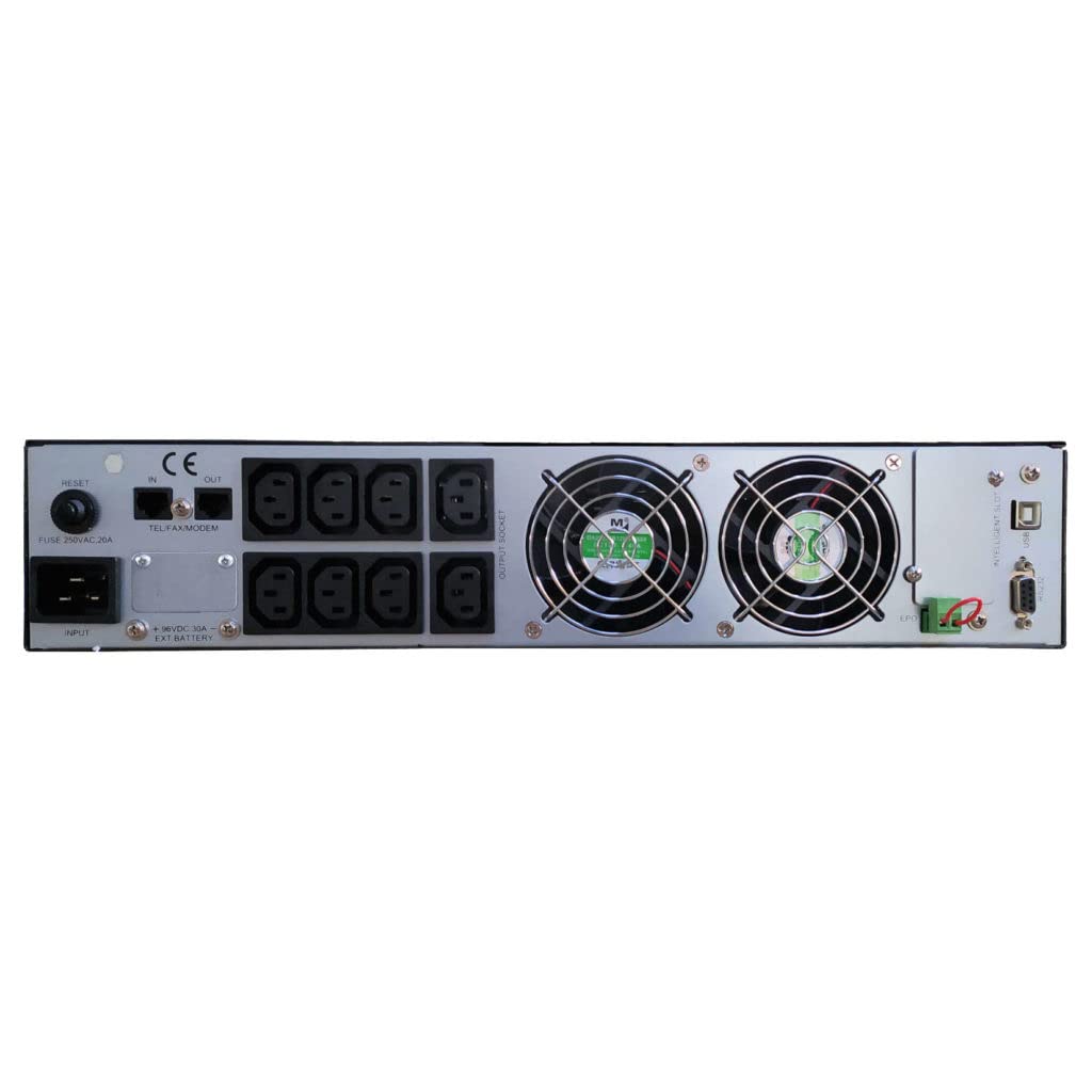 Techly Professional 365573 Gruppo di continuità ups 3000VA 2700W Online Doppia Conversione Tower/Rack con Batterie Hot Swap Nero