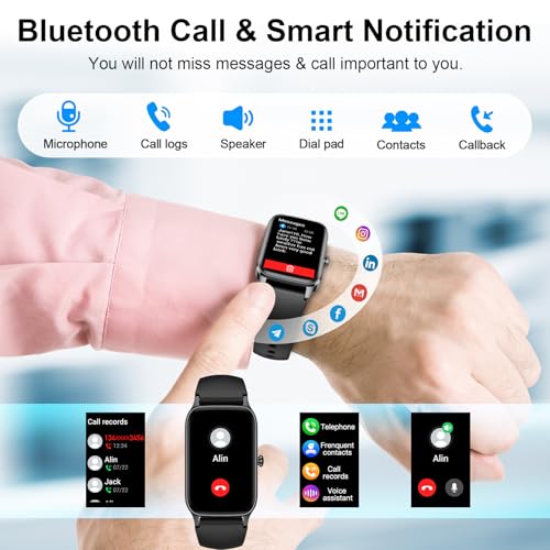 Soudorv Smart Watch for Men Women(Answer/Make Calls),1.57" HD Fitness Watch with Heart Rate/Sleep Monitor/Step Counter/Calories, 110+ Sport Fitness Tracker, IP68 Waterproof, Smartwatch for iOS Android - Image 4