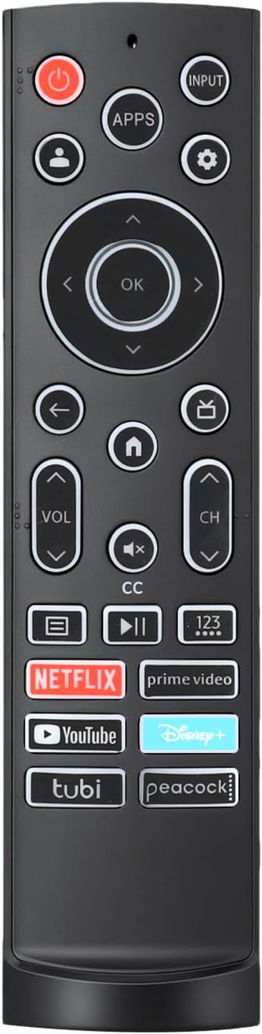 Replacement Backlit Remote Control for Hisense Smart Google TV, for Hisense UHD 4K ULED Sereis TVs with Lighting Buttons