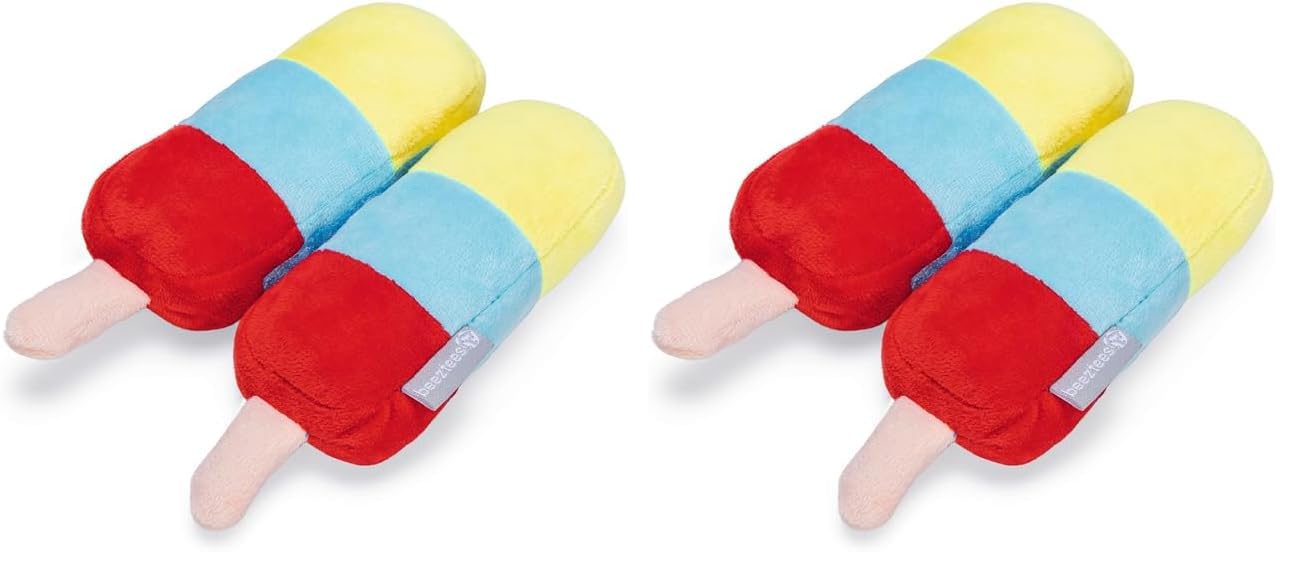 Beeztees Köpek Oyuncağı, Dondurma, Peluş, Renkli, 2 Adet, 18x12x4,5cm (2 paketi)