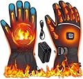 Heated Gloves for Men - Rechargeable Electric Battery Heated Gloves for Men and Women Touchscreen Winter Thermal Glove with 3 Heating Levels Waterproof Heated Gloves for Hunting?JRST-1?